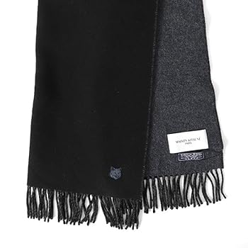 【✨美品✨】メゾンキツネ マフラー 黒 ウール 正規品 楽天市場】MAISON KITSUNE メゾンキツネ マフラー WOOL SCARF